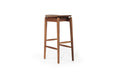 Harlow Backless Counter Stool - Walnut - 66cm Backless