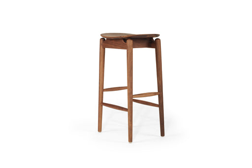 Harlow Backless Counter Stool - Walnut - 66cm Backless