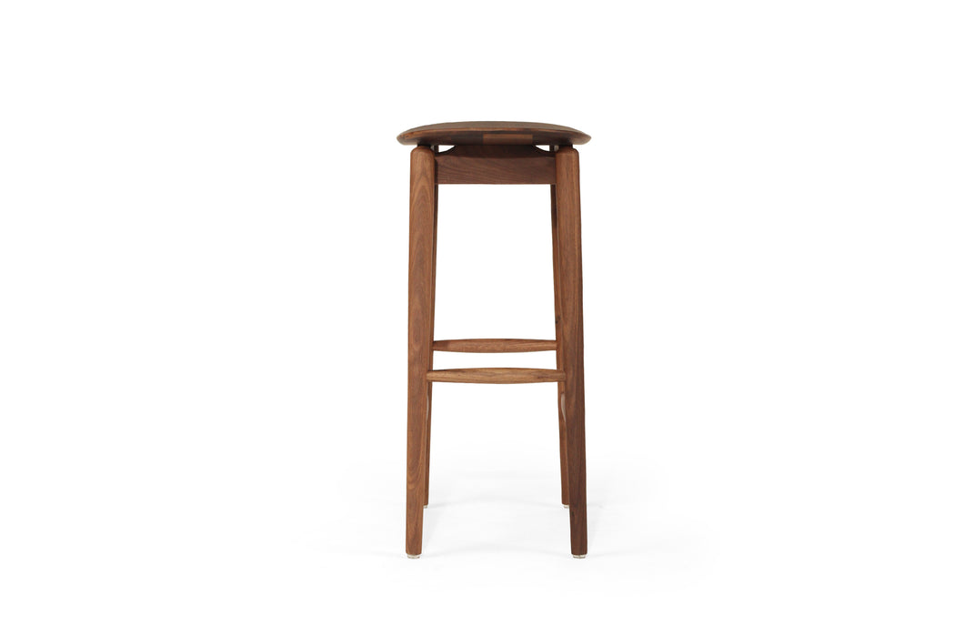 Harlow Backless Counter Stool - Walnut - 66cm Backless