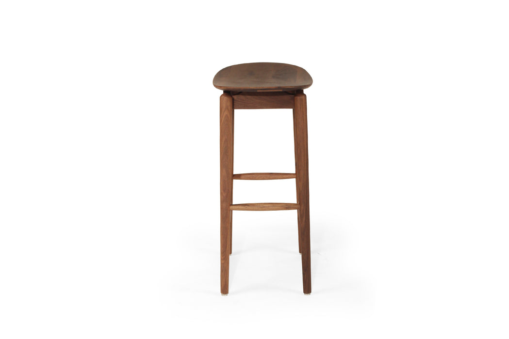 Harlow Backless Counter Stool - Walnut - 66cm Backless