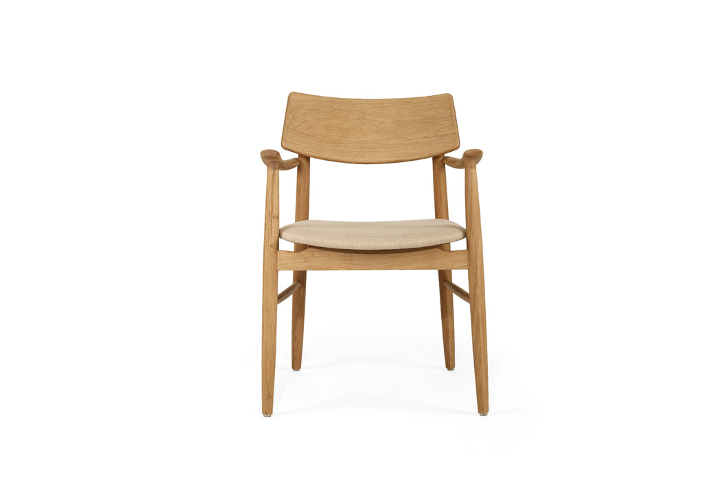 Harlow Dining Armchair - Natural - Natural Linen
