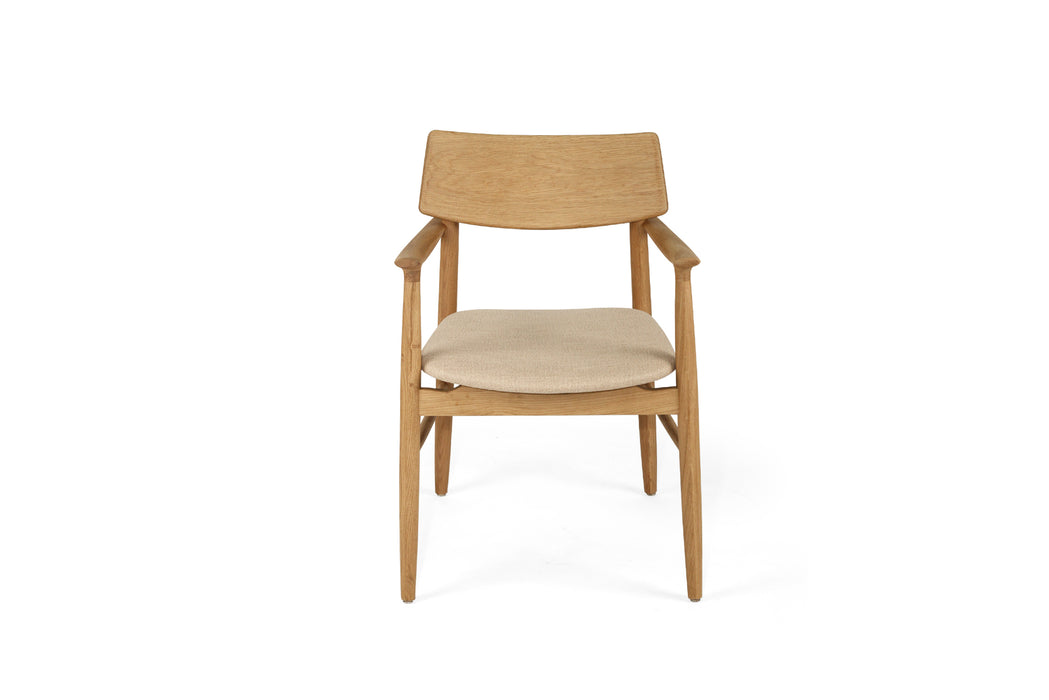 Harlow Dining Armchair - Natural - Natural Linen