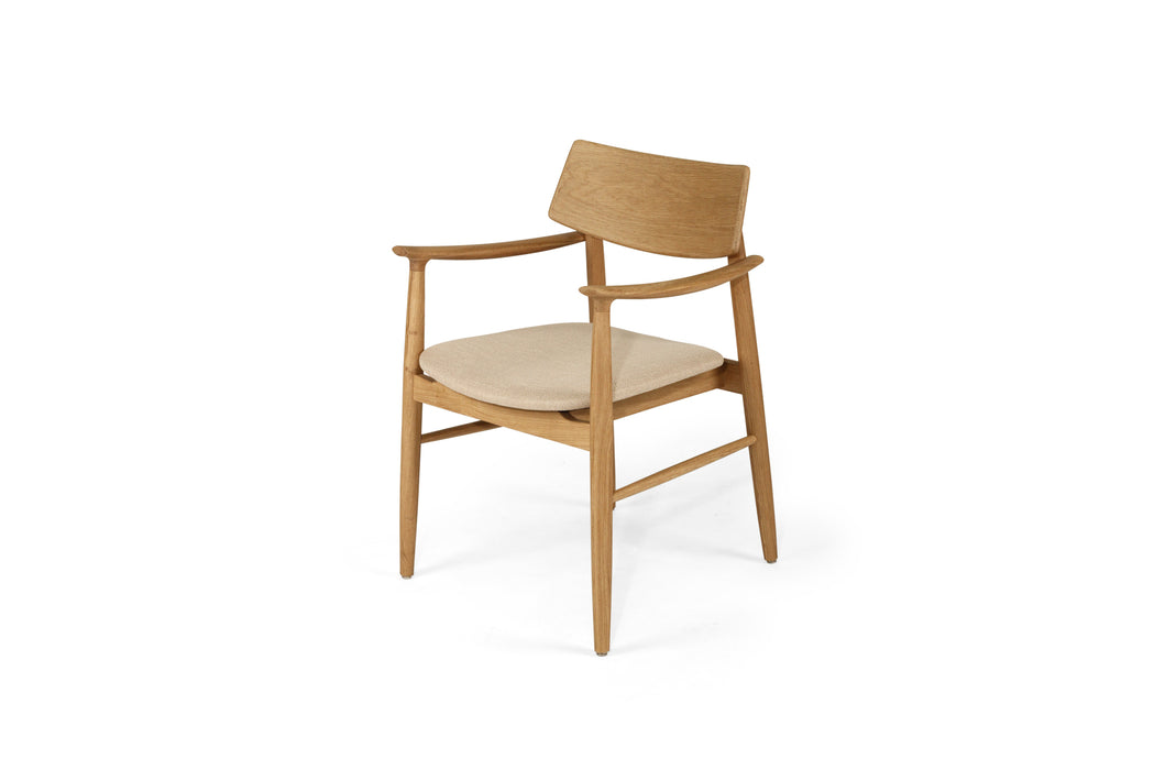 Harlow Dining Armchair - Natural - Natural Linen