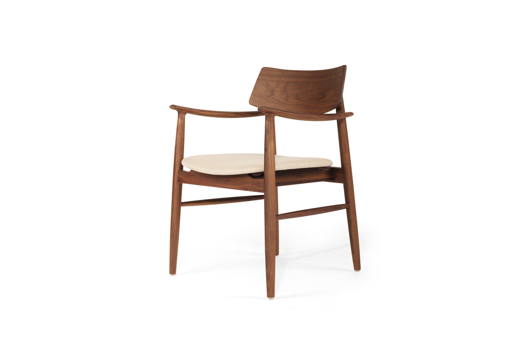 Harlow Dining Armchair - Walnut - Linen