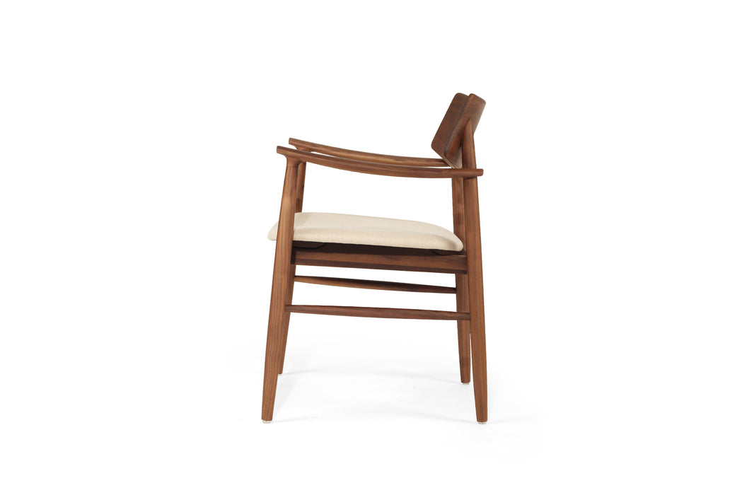 Harlow Dining Armchair - Walnut - Linen