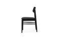 Harlow Dining Chair - Black with Timber Seat