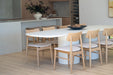 Lorenzo Organic Rectangle Dining Table - 2.7m - Ivory - Ivory 270cm