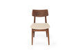 Harlow Dining Chair - Walnut - Linen