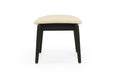 Harlow Foot Stool - Black - Black Linen