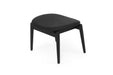 Harlow Foot Stool - Black with Black Leather