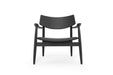 Harlow Occasional Chair - Black with Leather Seat