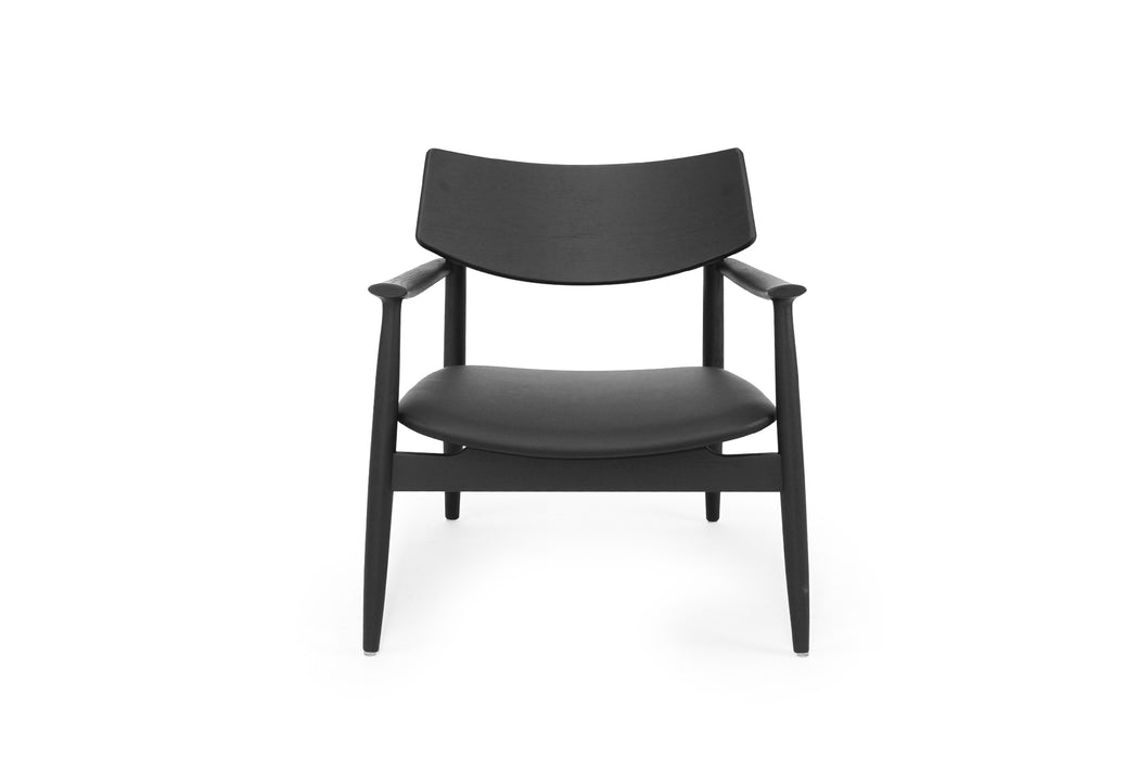 Harlow Occasional Chair - Black with Leather Seat
