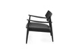 Harlow Occasional Chair - Black with Leather Seat