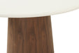 Harlow Dining Table - 120cm - Walnut Base - 120cm White