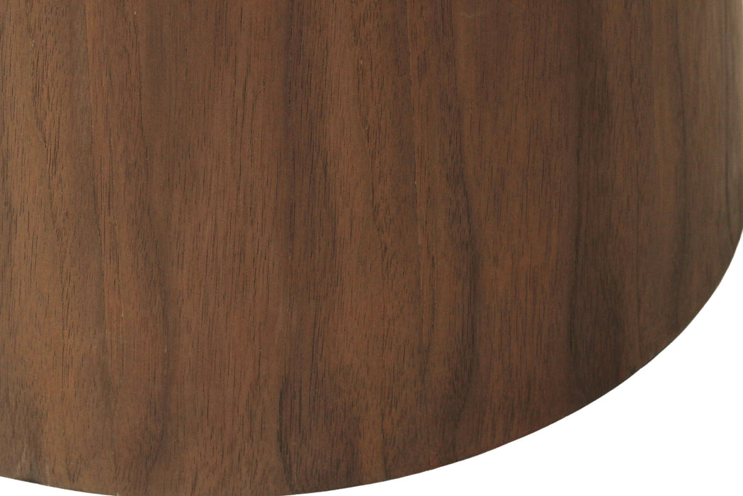 Harlow Dining Table - 120cm - Walnut Base - 120cm White