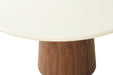 Harlow Dining Table - 120cm - Walnut Base - 120cm White