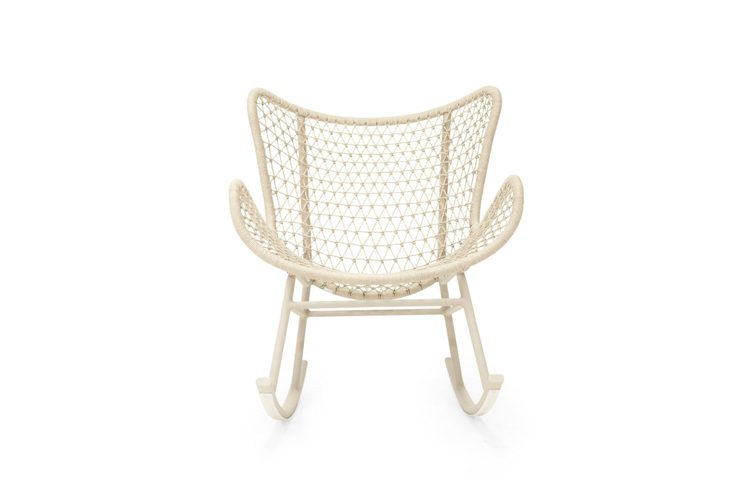 Harper Outdoor Rocking Chair - Greige - Linen Grey