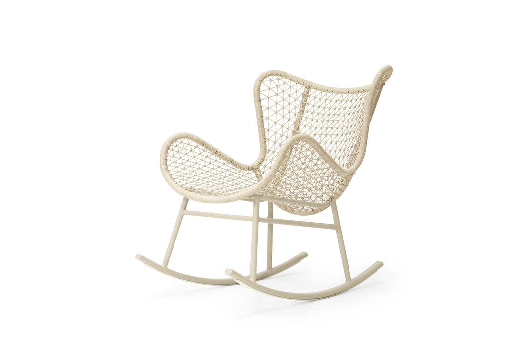 Harper Outdoor Rocking Chair - Greige - Linen Grey
