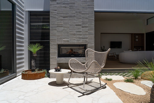 Harper Outdoor Rocking Chair - Greige - Linen Grey