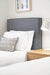 Harvey Upholstered Bedhead - Single - Blue Grey