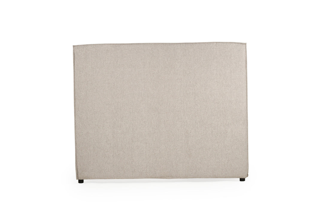 Harvey Upholstered Bedhead - King - Light Grey