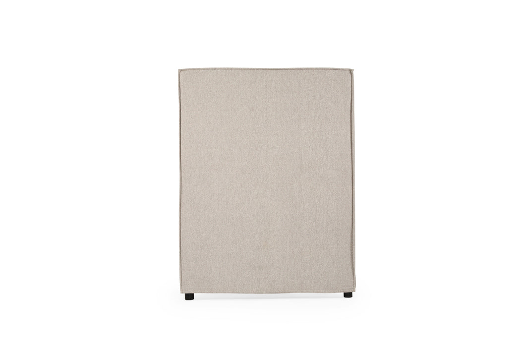 Harvey Upholstered Bedhead - Queen - Light Grey