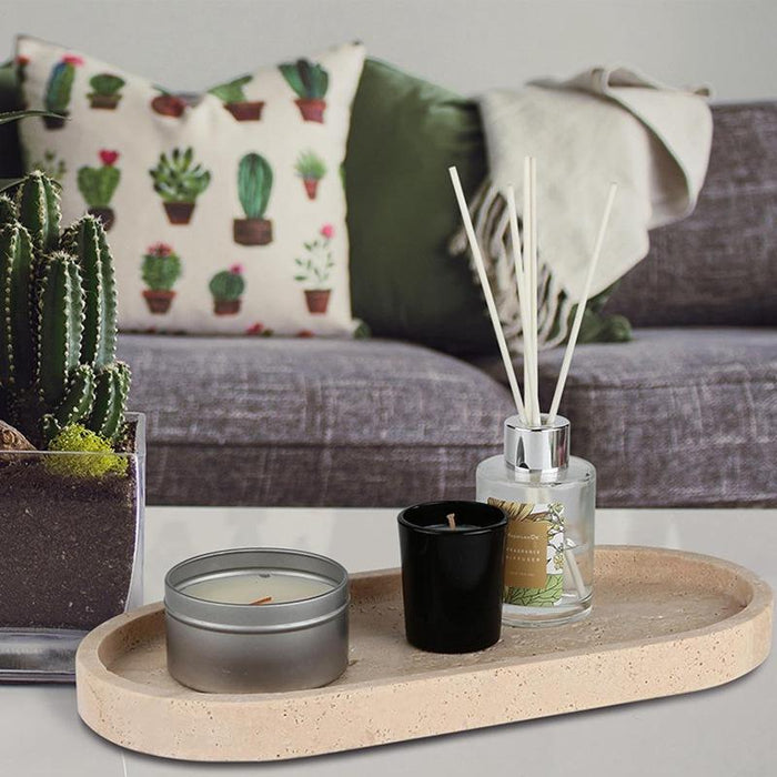 Pietra Oval Travertine Tray