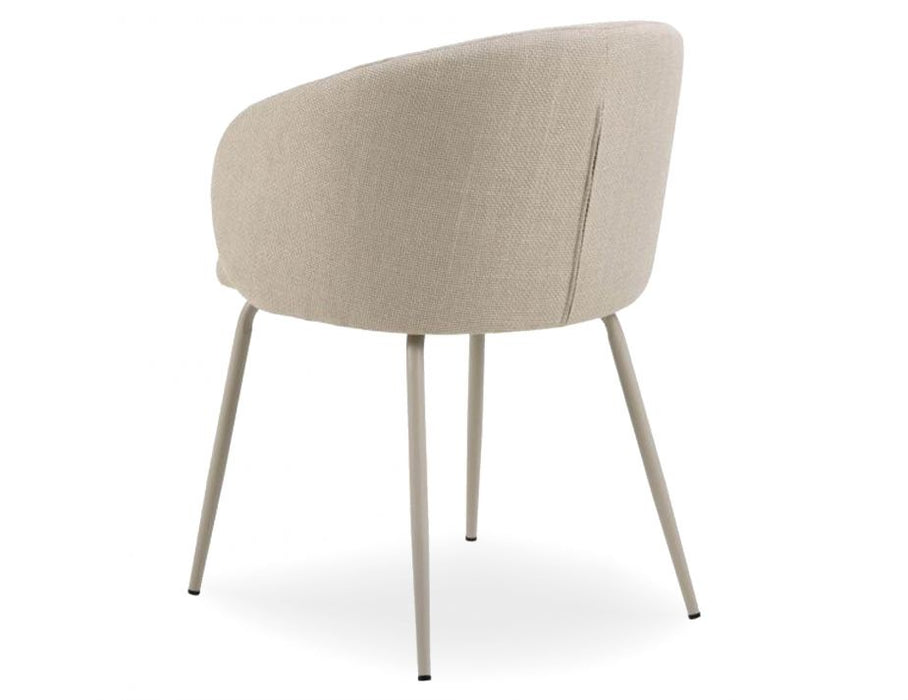 Henley Dining Chair - Light Gray Legs - Fawn Beige Fabric