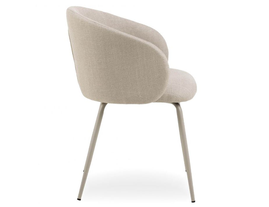 Henley Dining Chair - Light Gray Legs - Fawn Beige Fabric