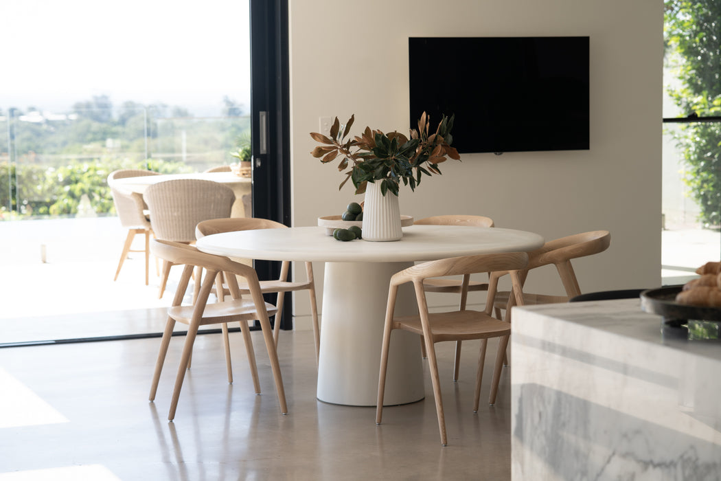 Hugo Dining Table - 160cm - Ivory - Ivory 160cm