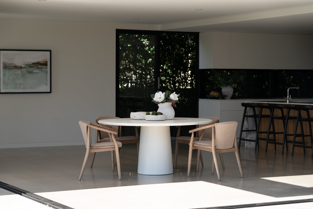 Hugo Dining Table - 100cm - Ivory - Ivory 100cm