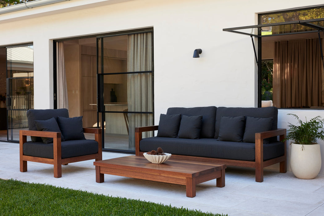 Cali Teak Sofa - Coal