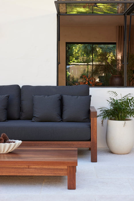 Cali Teak Sofa - Coal