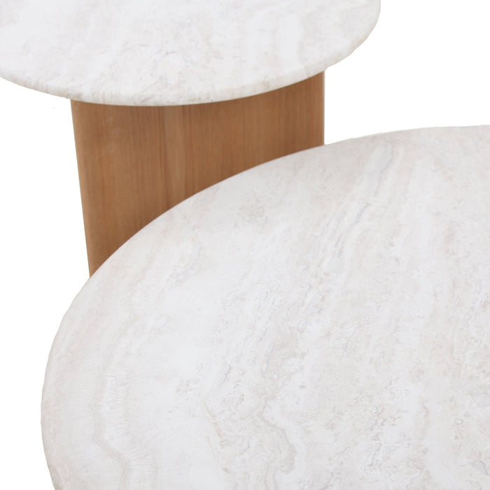 CCF8809-DW Nested Travertine Coffee Table - Natural