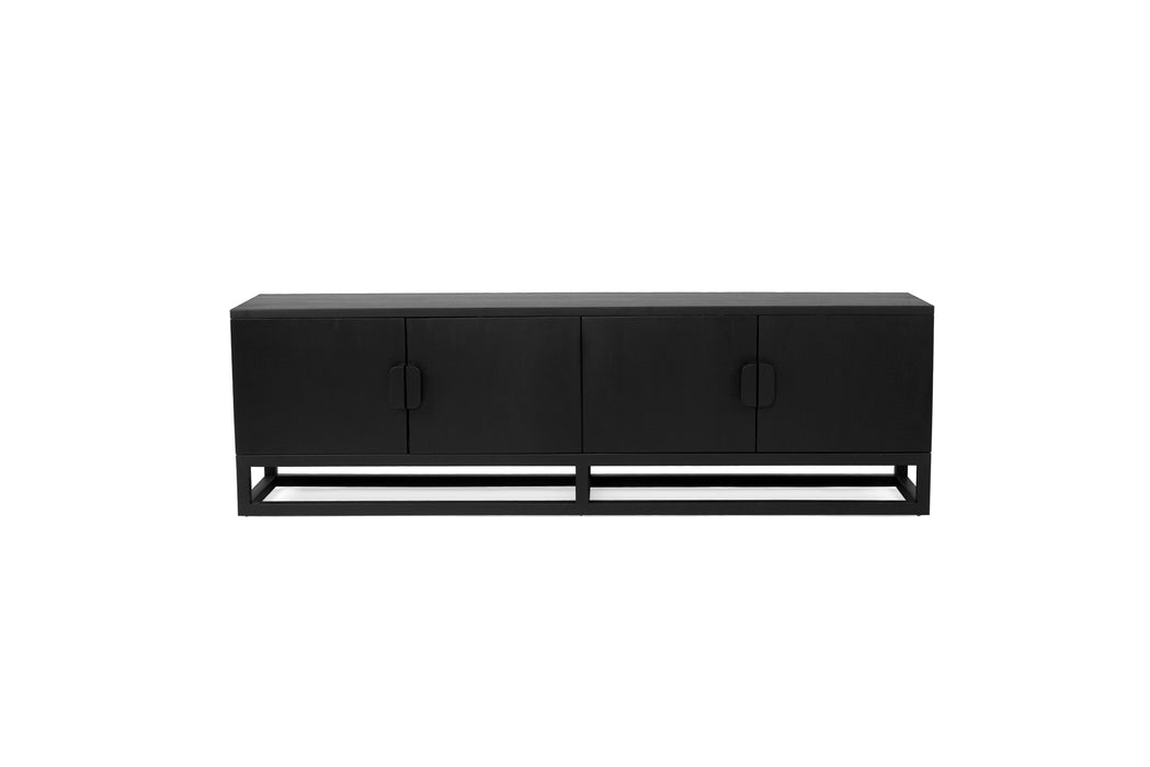 Eden Entertainment Unit - 2m - Black - Black 200cm