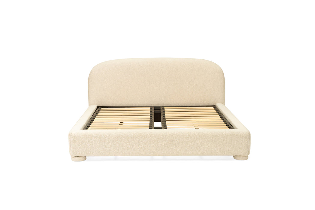 Milo Bed - Boucle Ivory - King