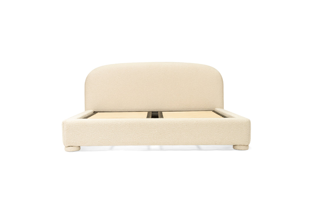 Milo Bed - Boucle Ivory - King