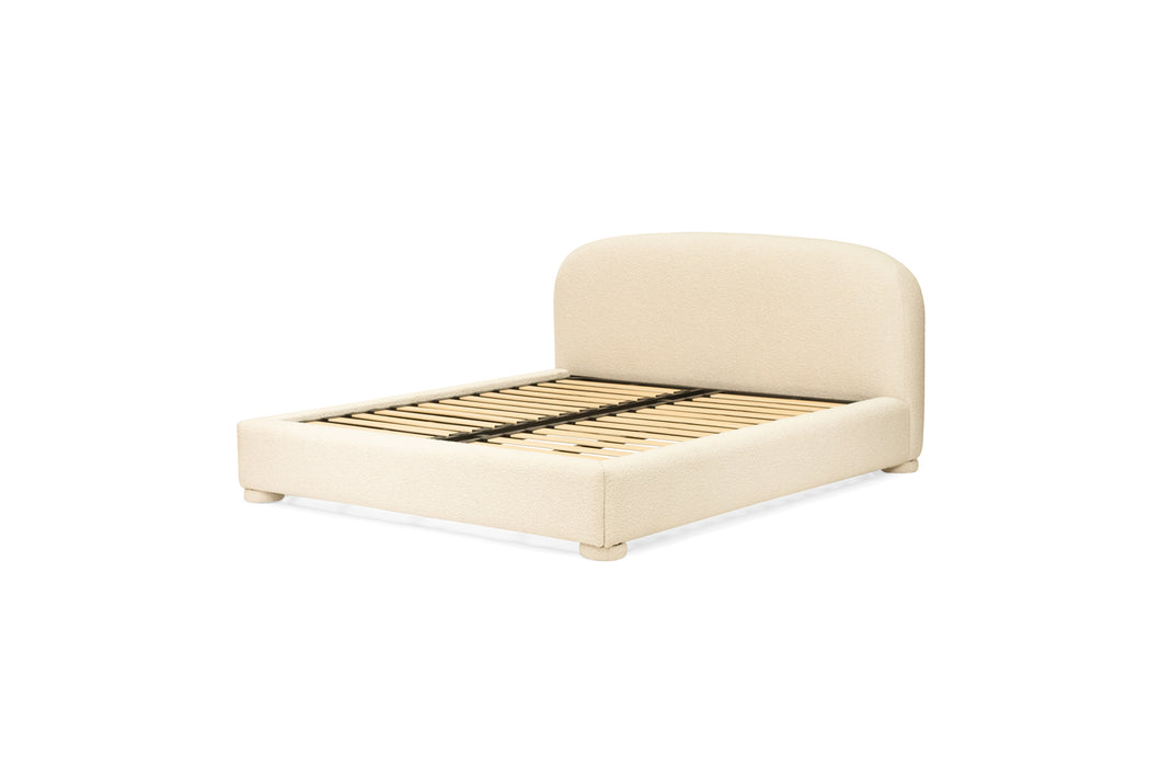 Milo Bed - Boucle Ivory - Queen