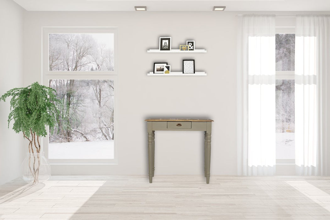 Hand Painted Writing Desk - Grey, Wood