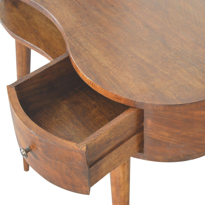 Chestnut Rounded Writing Desk - Brown, Wood