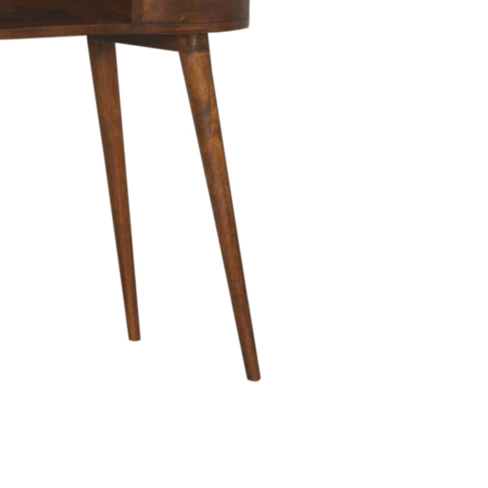 Chestnut Rounded Writing Desk - Brown, Wood