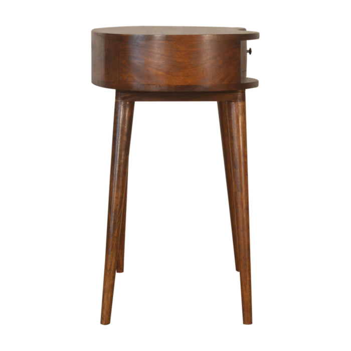 Chestnut Rounded Writing Desk - Brown, Wood