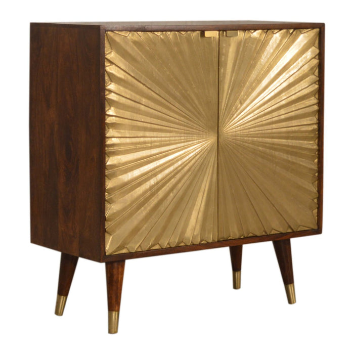 Manila Gold Cabinet - Brown, Wood
