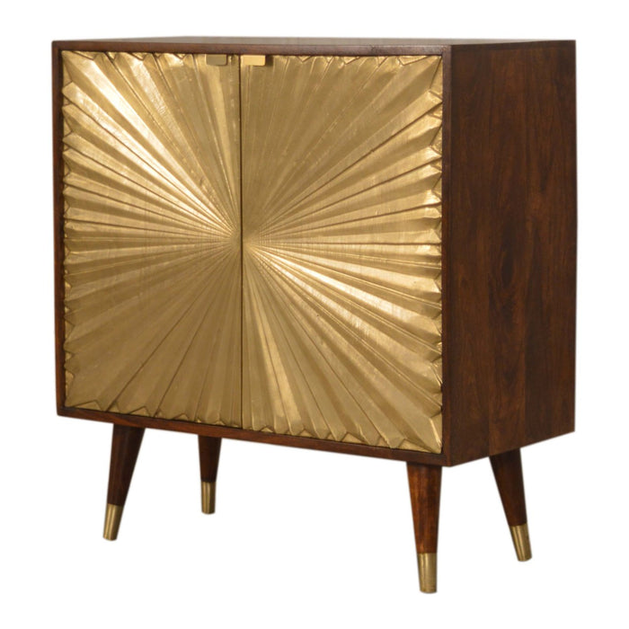 Manila Gold Cabinet - Brown, Wood