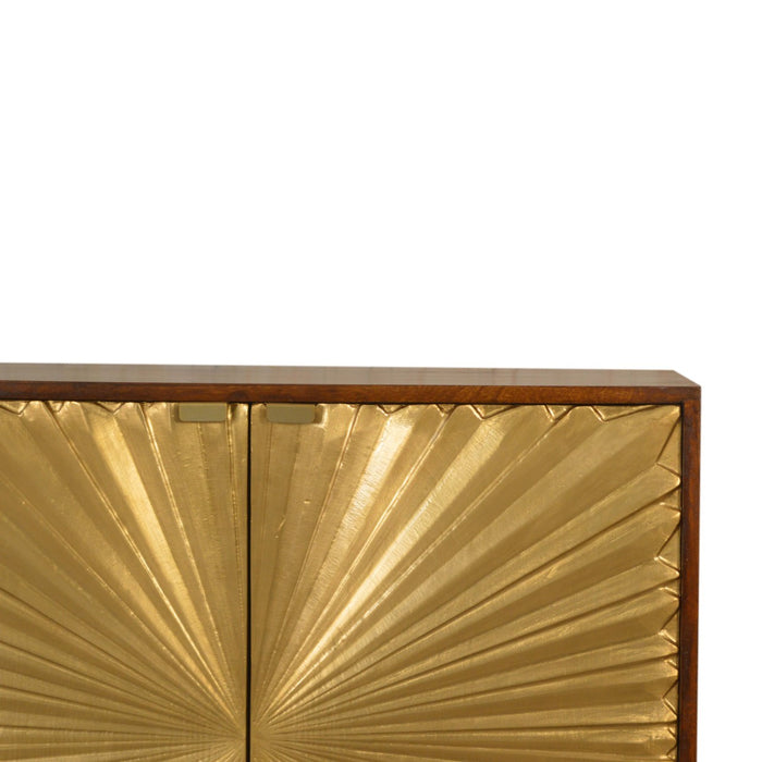Manila Gold Cabinet - Brown, Wood