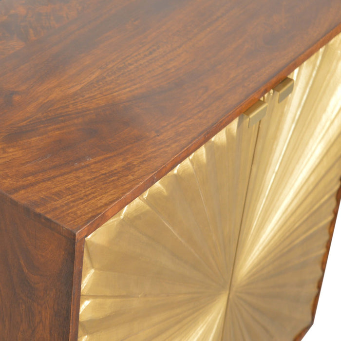 Manila Gold Cabinet - Brown, Wood