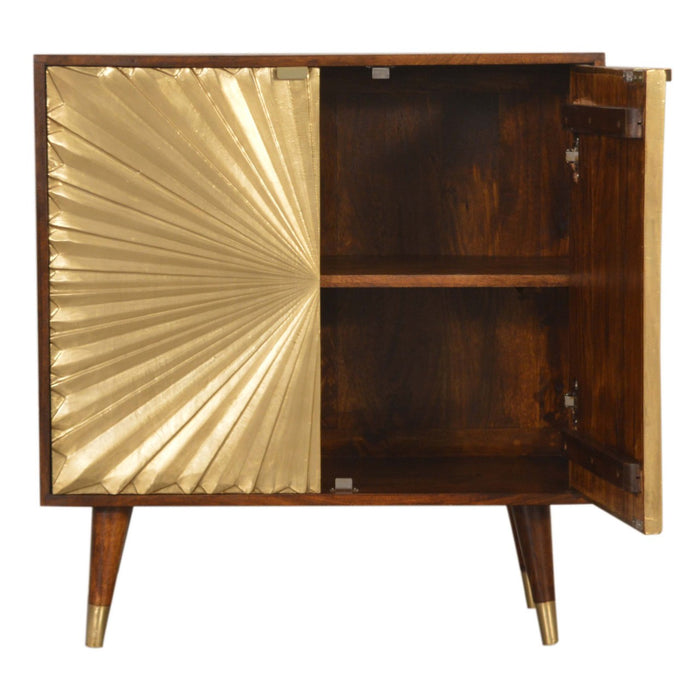 Manila Gold Cabinet - Brown, Wood
