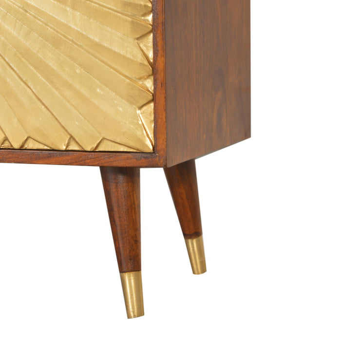 Manila Gold Cabinet - Brown, Wood