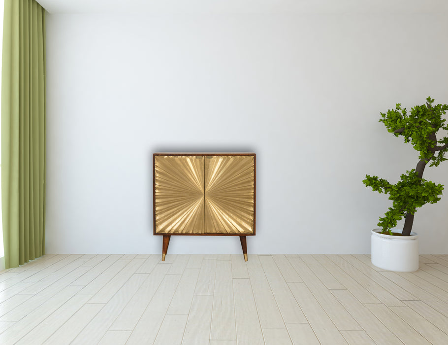 Manila Gold Cabinet - Brown, Wood