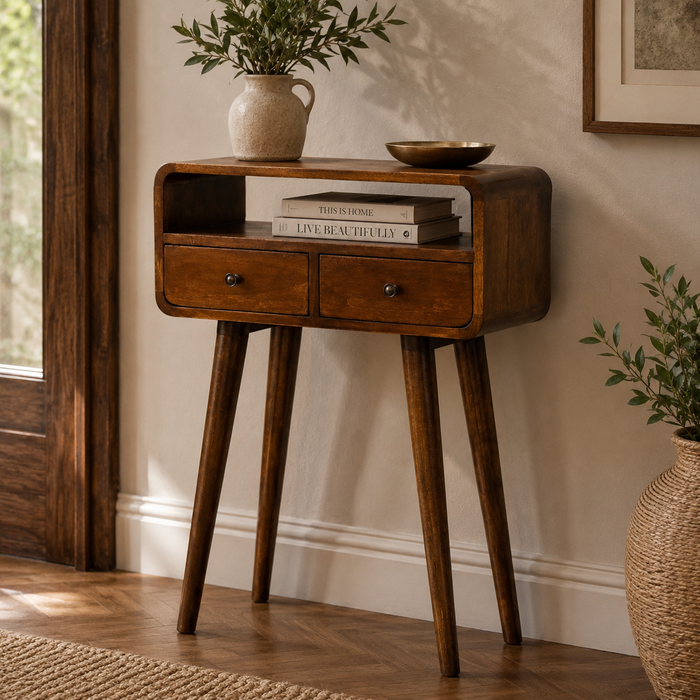 Mini Chestnut Console Table